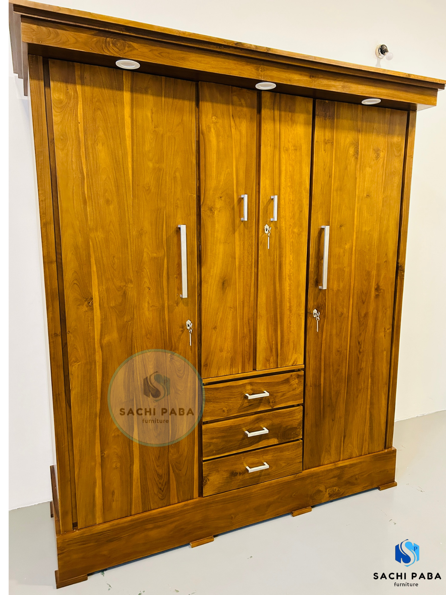 Three Door Wardrobe W- 76