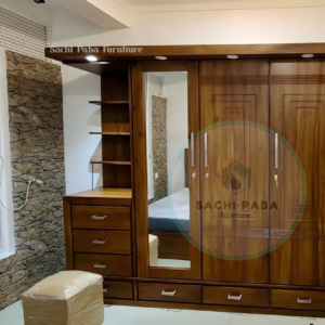 Three Door Wardrobe With Dresser W- 84