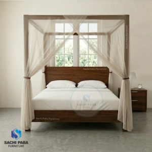 Wooden Canopy Bed B- 77