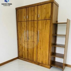 Three Door Upper Cupboard Wardrobe With Side Rack W- 90